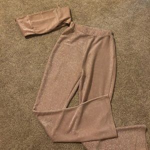 Light-Pink Sparkly  Two Piece set